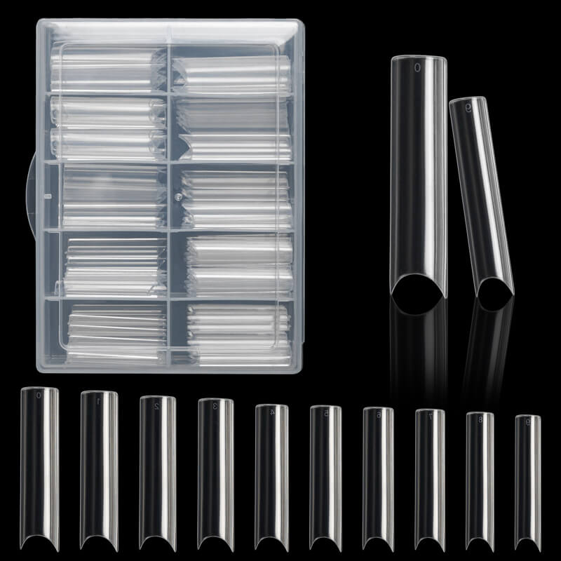 Professional Clear XL C Curve Nail Tip Box 100pc - CJ Supply