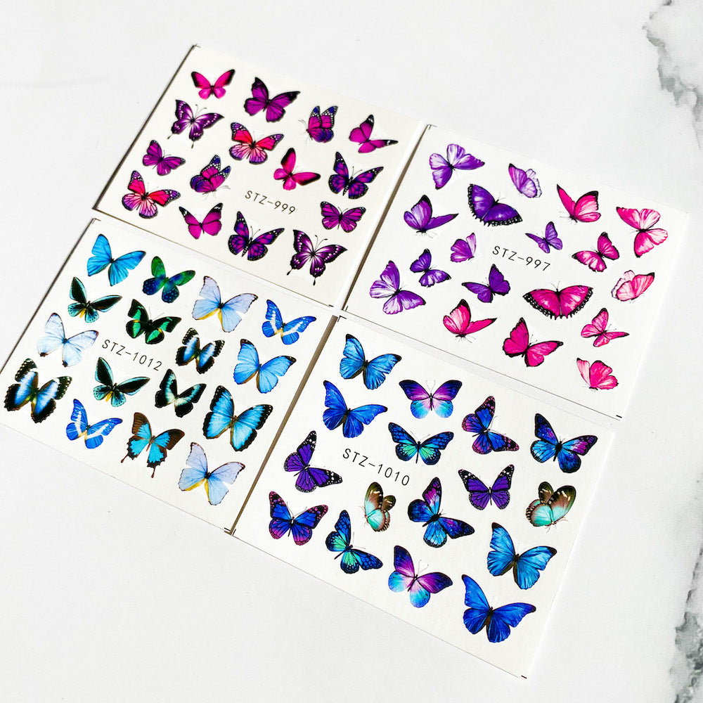 Nail Art / Decal / Butterfly / Foil 4pack - CJ Supply